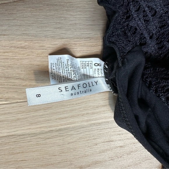 SEAFOLLY Havana crochet one piece black swimsuit - Picture 10 of 10